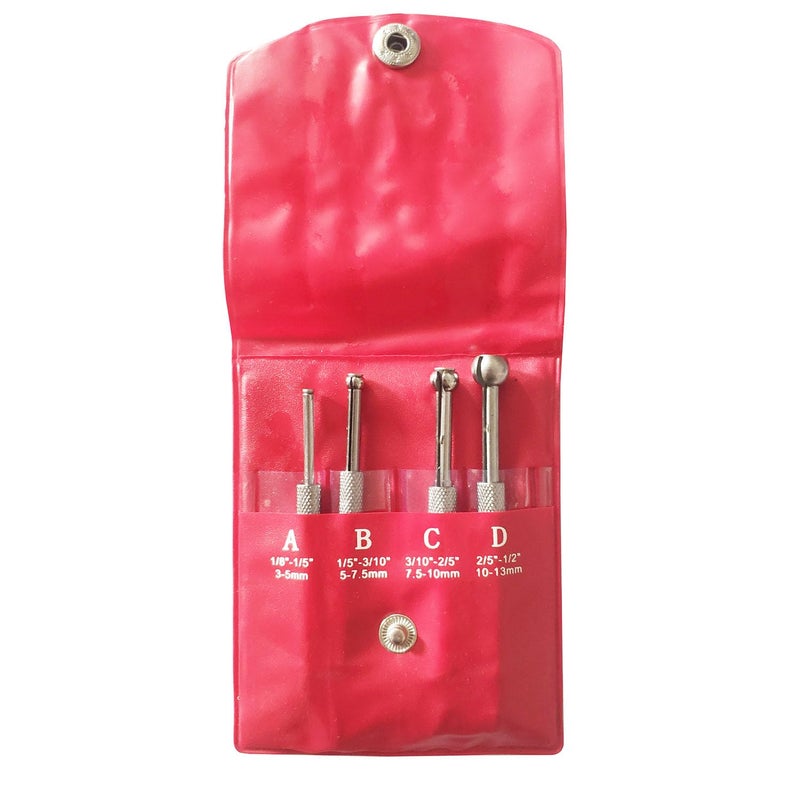 JENSWILL Hole Gauge Set, 1/8" to 1/2" Range Telescoping Bore Gauge, 4 Pcs Full Round Ball Type Small Telescopic Gage, High Precision (1/8" to 1/2") - Image 4